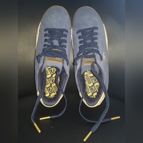 Puma Match Lo Blue Suede/Snake Kids 4.5 Women's 6 - Picture 8 of 11